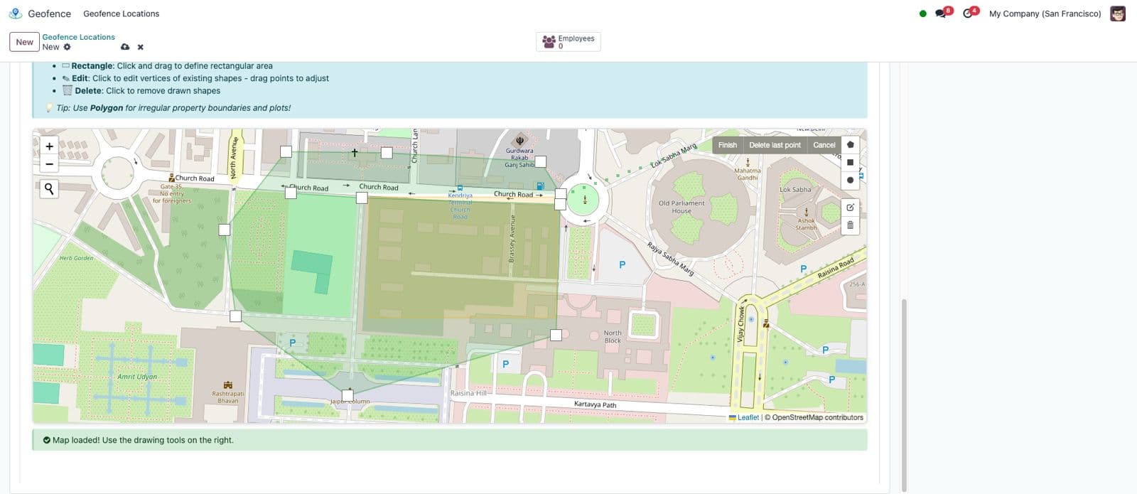 Circle Geofence Creation